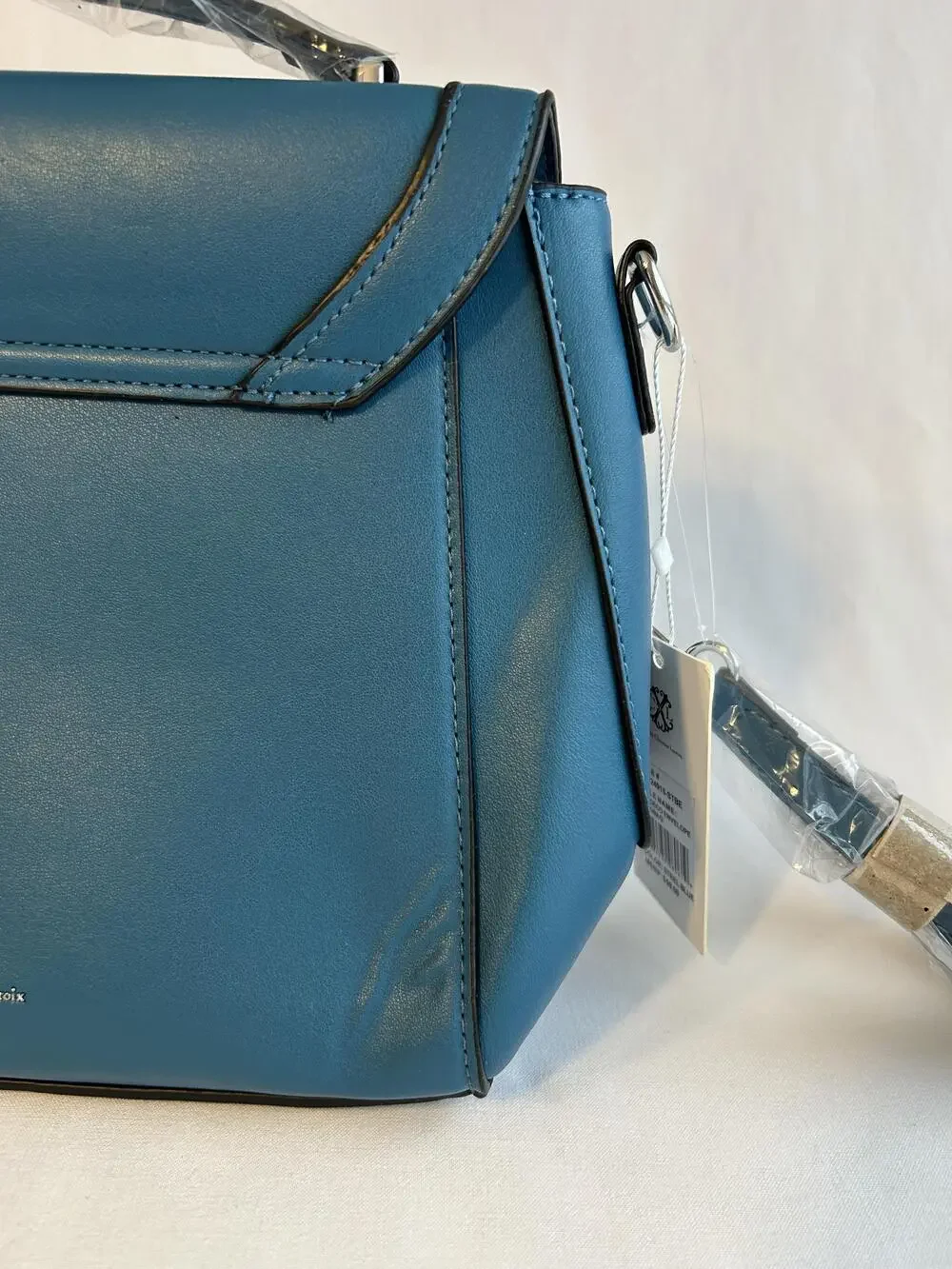 CXL By Christian Lacroix Art Deco Envelope Bag Womens Blue Faux Leather New